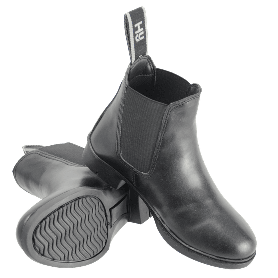 HyLAND Beverley Synthetic Combi Children's Leather Jodhpur Boot - Black