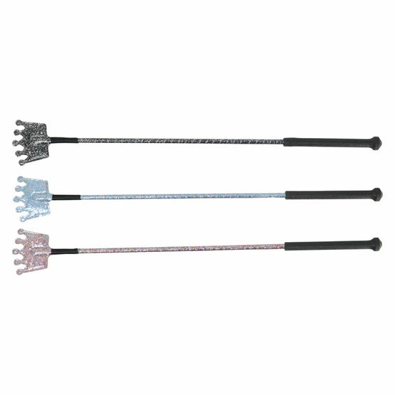 HySCHOOL Glitter Crown Riding Whip