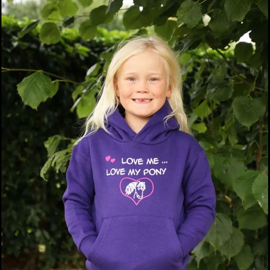 British Country Collection "Love me Love my Pony" Childrens Hoodie