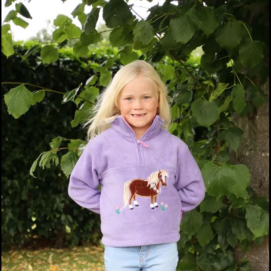 British Country Collection Flora Pony Childrens Fleece Jacket