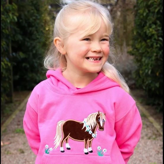 British Country Collection Flora Pony Childrens Hoodie
