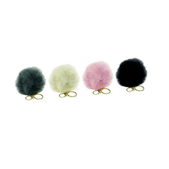 Hy Equestrian Faux Fur Pom Pom Key Ring