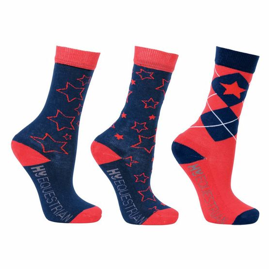 Hy Equestrian Stella Children's Socks (3 pack)