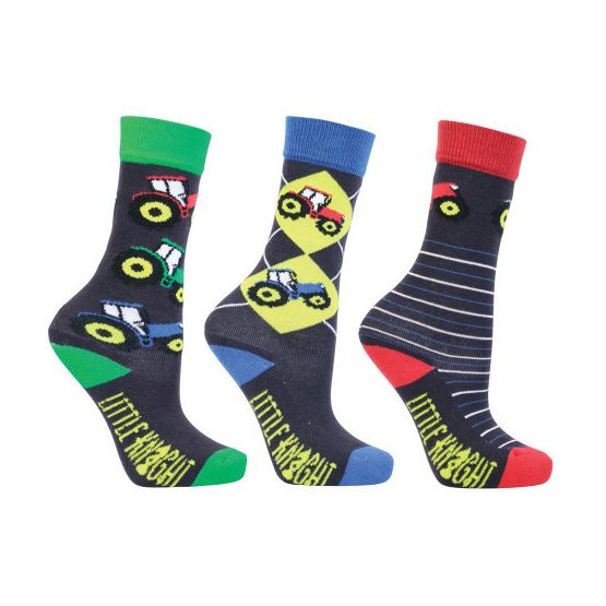 Tractor Collection Socks by Little Knight (Pack of 3)