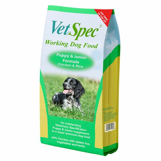 VetSpec Complete Formula Puppy &amp; Junior Working Dog Food - 15kg (Chicken &amp; Rice)