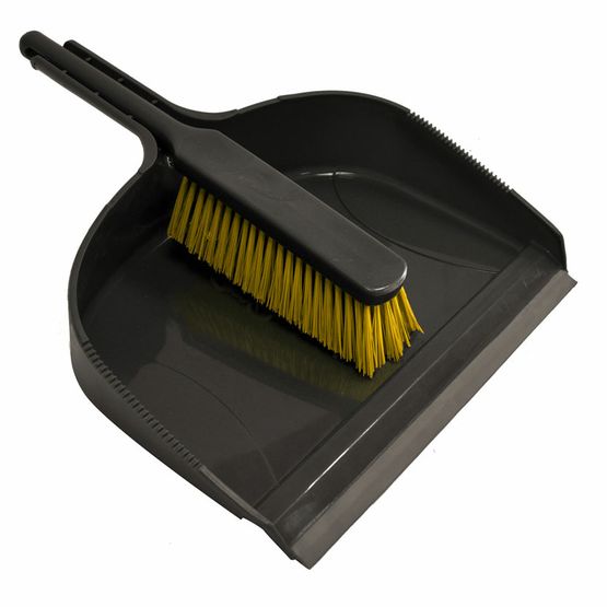 Jumbo Dustpan with Stiff Banister Brush