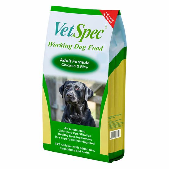 VetSpec Formula Adult Working Dog Food - 15kg (Chicken &amp; Rice)