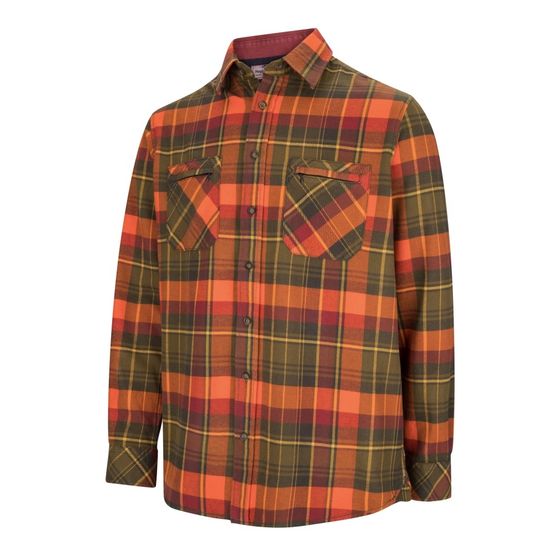 Hoggs Countrysport Luxury Check Autumn Hunting Shirt - Green/Orange