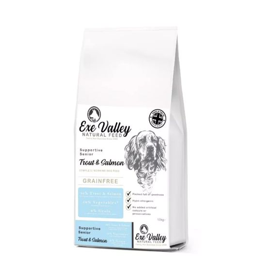 Exe Valley Trout &amp; Salmon Supportive Senior Dog Food (10kg)