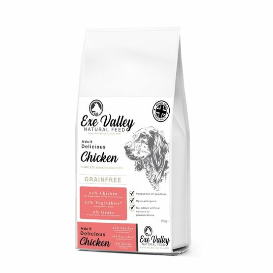 Exe Valley Delicious Chicken Grain Free Dog Food (10kg)