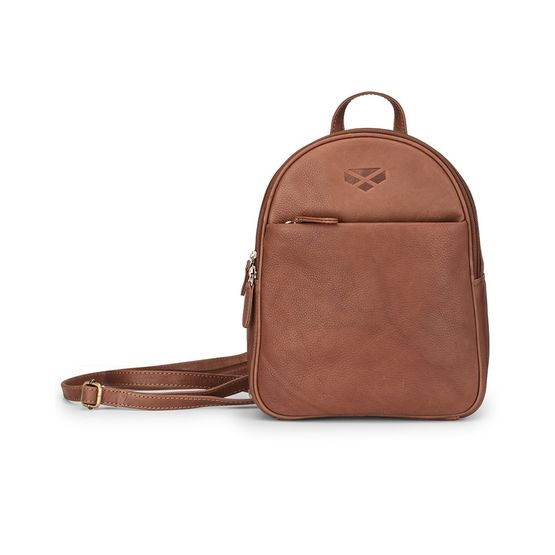 Hoggs Monarch Leather Backpack - Hazelnut