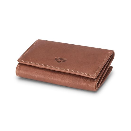 Hoggs Monarch Full Grain Leather Bi-Fold Purse - Hazelnut
