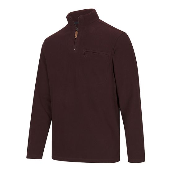 Hoggs Islander 1/4 Zip Micro-Fleece Shirt - Burgundy