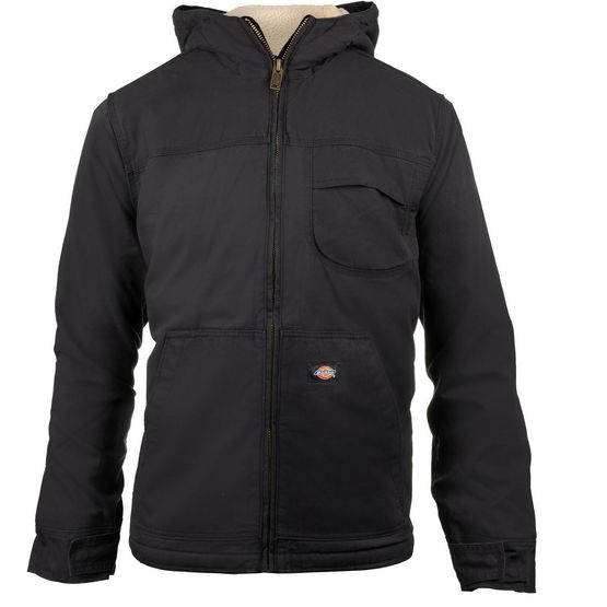 Dickies Men's Black Sherpa Lined Duck Jacket