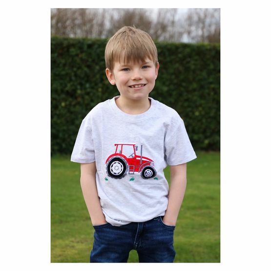 British Country Collection Big Red Tractor Childrens T-Shirt