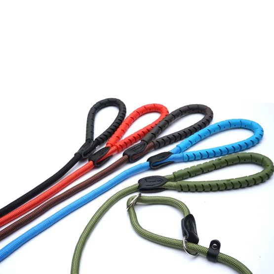 Miro &amp; Makauri Figure 8 Slip Dog Lead With Rubber Grip Handle