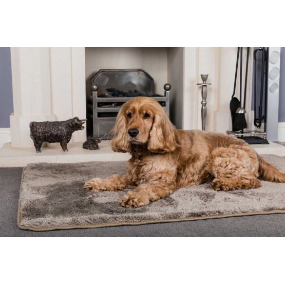 Pet Rebellion Big Softie Luxury Non-Slip Taupe Dog Mat