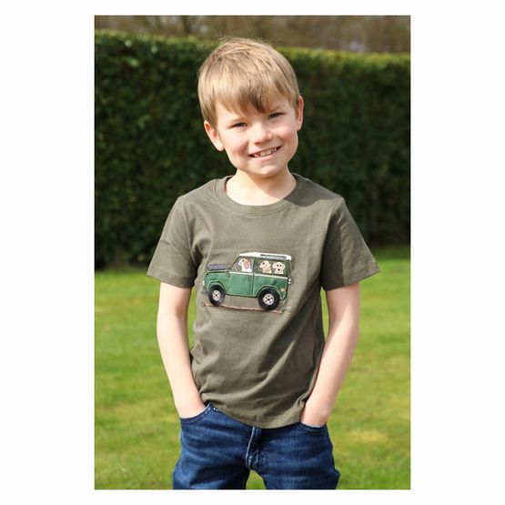 British Country Collection Limited Edition Offroader &amp; Dogs Childrens T-Shirt
