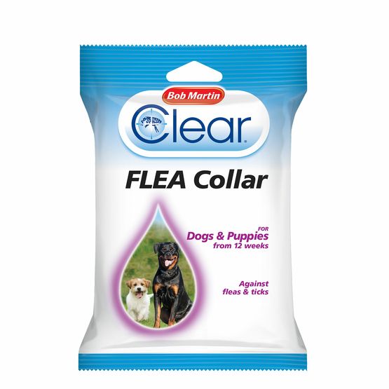 BOB MARTIN CLEAR FLEA COLLAR FOR DOGS &amp; PUPPIES