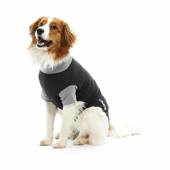 BUSTER BODY SUIT FOR DOGS BLACK/GREY