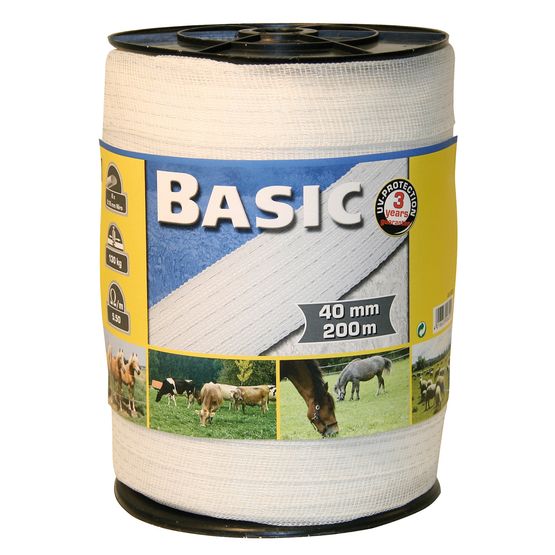 Corral Basic Fencing Tape White 200m x 40mm