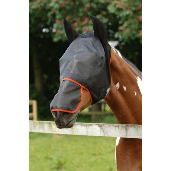 EQUILIBRIUM FIELD RELIEF MAX FLY MASK BLACK/ORANGE