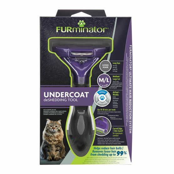 Furminator Undercoat Deshedding Tool for Long Cat Hair