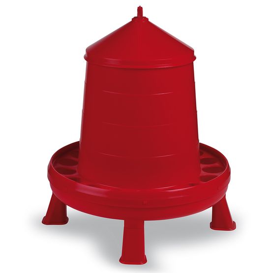 Gaun Red Poultry Feeder Plastic C/W Legs