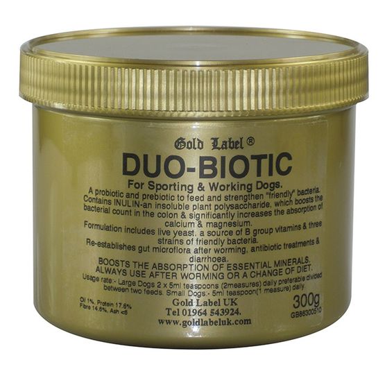 Gold Label Canine Duo-Biotic For Sporting &amp; Working Dogs