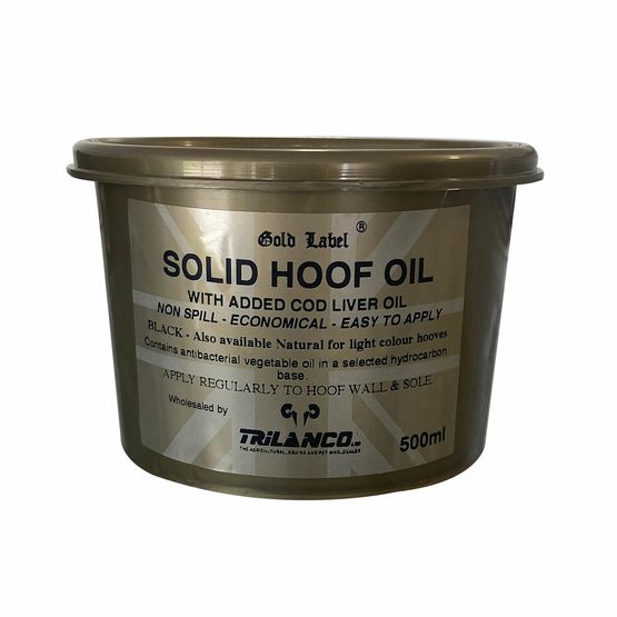 Gold Label Solid Black Hoof Oil for Horses