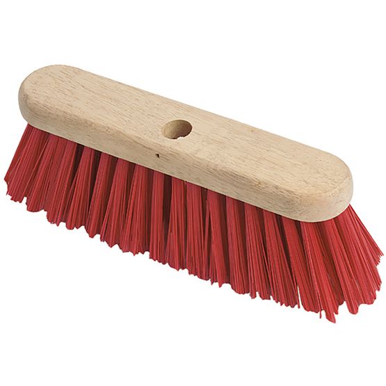 HILLBRUSH FLAT TOP BROOM RED PVC