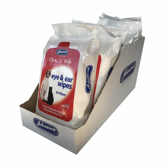 JOHNSON'S VETERINARY CLEAN 'N' SAFE EYE &amp; EAR WIPES