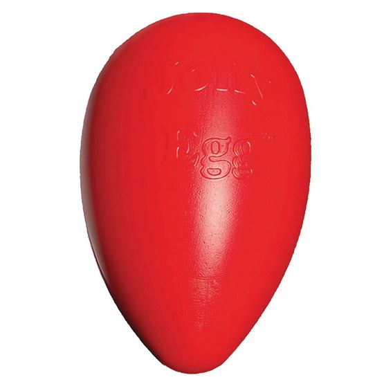 Jolly Pets Egg Shaped Dog Ball Toy - Red