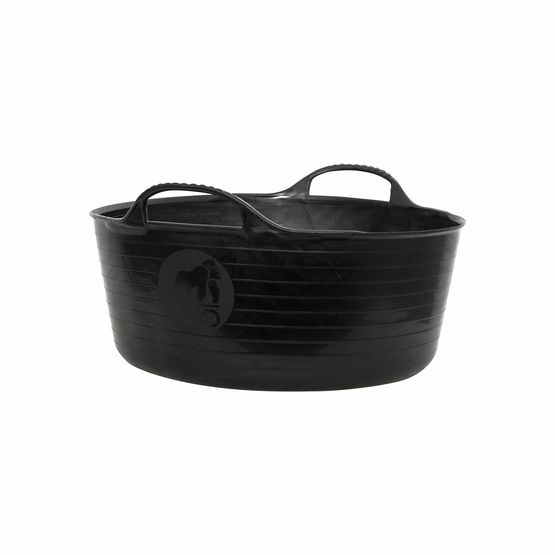 Red Gorilla Recycled Shallow Tub With Handles - Black