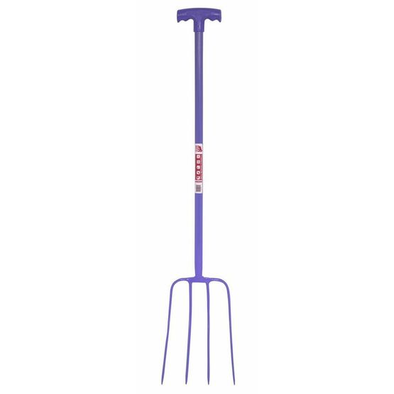 Red Gorilla 4 Prong Tubular Steel T-Handle Manure Fork