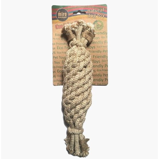 Miro &amp; Makauri Jute Rope Crinkle Bottle Dog Chew Toy