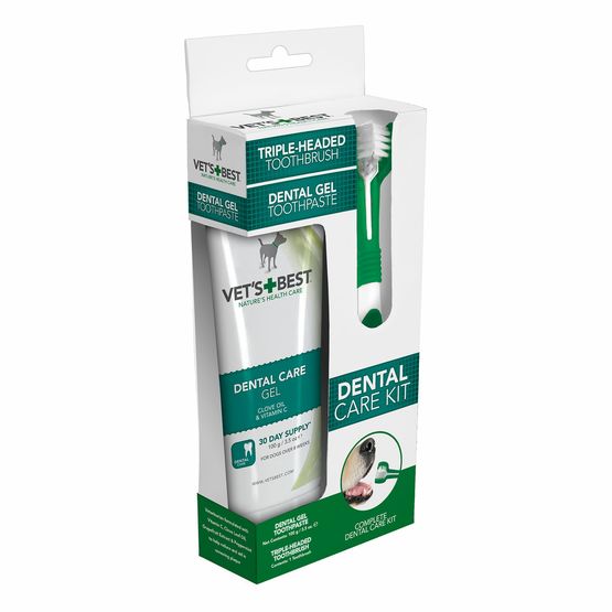 VETS BEST DENTAL CARE KIT FOR DOGS - BRUSH &amp; GEL