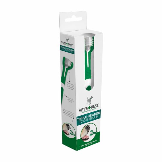 VETS BEST TRIPLE HEADED TOOTHBRUSH FOR DOGS