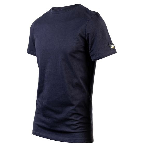 Caterpillar Essentials Short-Sleeve Fitted Cotton T-Shirt - Blue