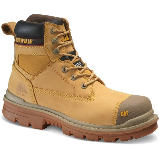 Caterpillar 6" Gravel Versatile Leather Safety Boots - Yellow