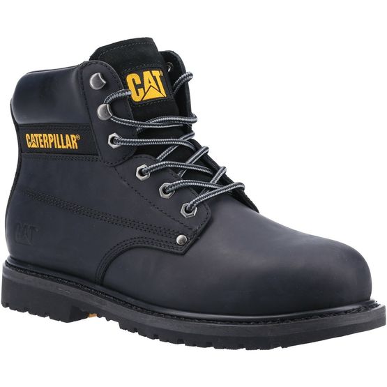 Caterpillar Powerplant S3 GYW Black Leather Safety Boots