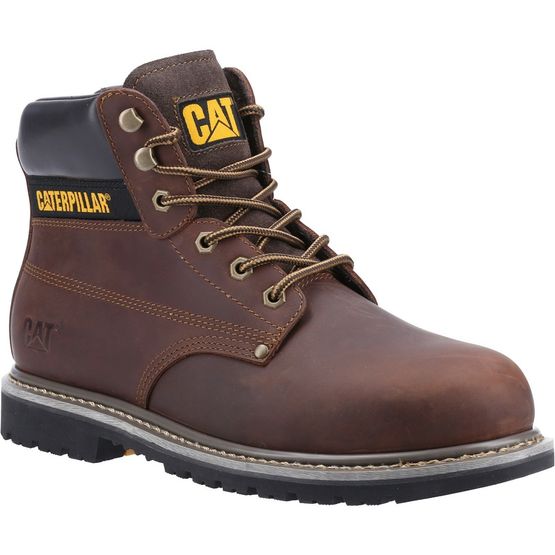Caterpillar Powerplant S3 GYW Brown Leather Safety Boots