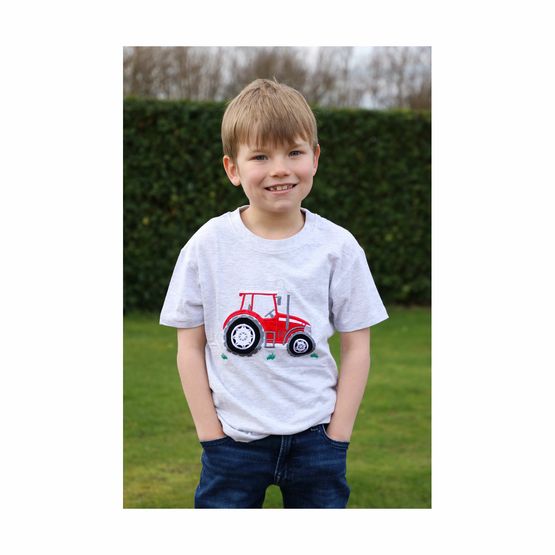 British Country Collection Big Red Tractor Childrens T-Shirt