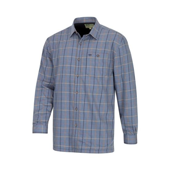 Hoggs Blackthorn Microfleece Lined Check Shirt - Indigo