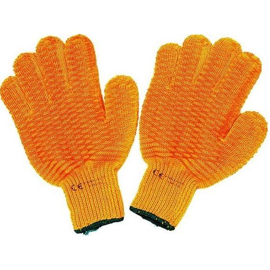 Mitchell Yellow Criss Cross Grip Work Gloves