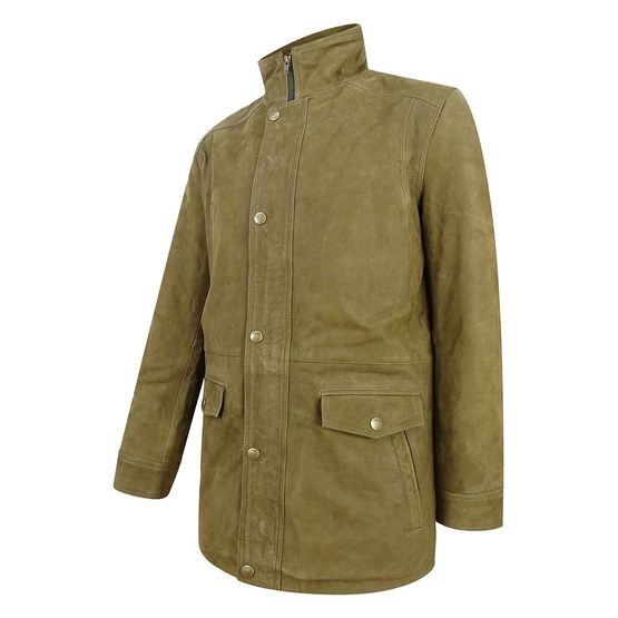 Hoggs of Fife Dunkeld II Khaki Leather Jacket
