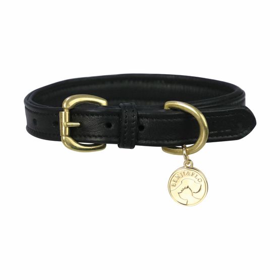 Benji &amp; Flo Deluxe Padded Leather Dog Collar