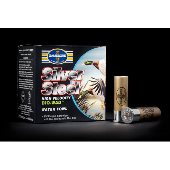 Gamebore 12g 3" Magnum Silver Steel 4/32 Bio Wad 76MM Shotgun Cartridges