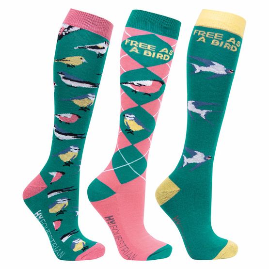Hy Equestrian Free As A Bird Socks (Pack of 3)