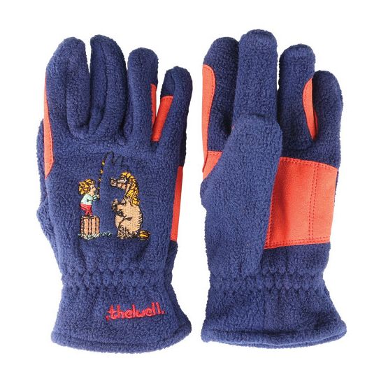 Hy Equestrian Thelwell Collection Practice Makes Perfect Children's Fleece Riding Gloves
